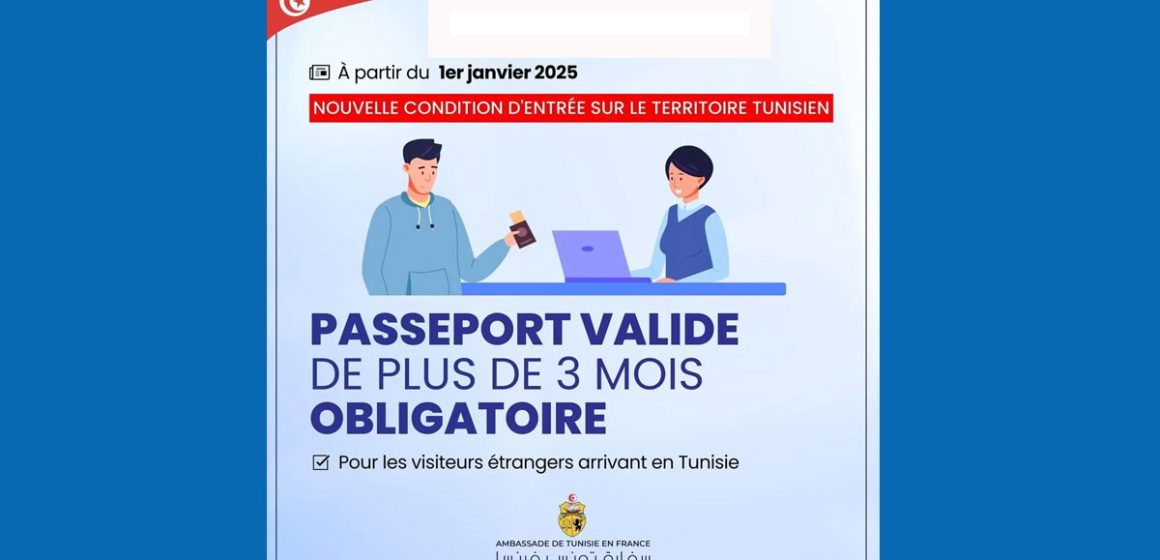 Tunisie : passeport obligatoire pour les Européens à partir du 1er janvier 2025  