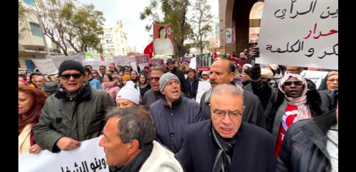 PDL : Manifestation à Tunis réclamant la libération d’Abir Moussi