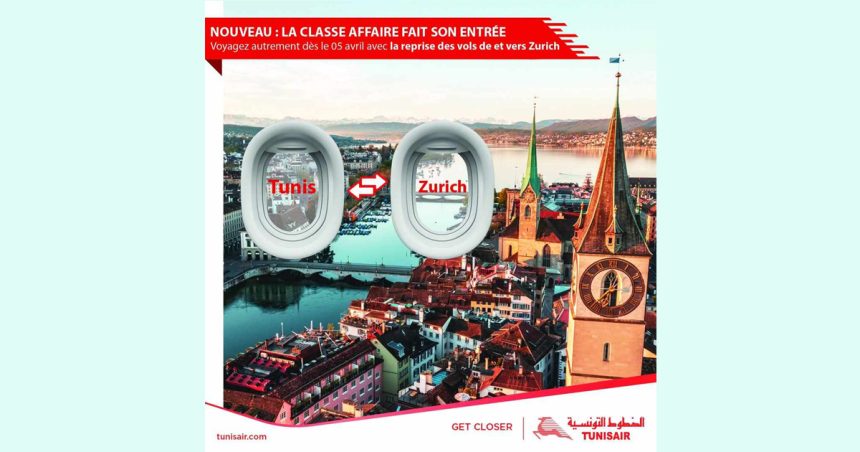 Tunisair | Reprise des vols entre Zurich et la Tunisie