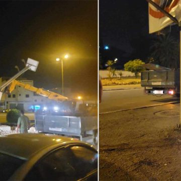 La campagne de retrait des panneaux publicitaires illégaux se poursuit à Tunis
