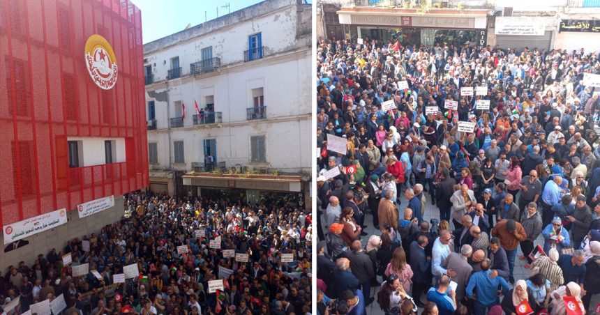 1er mai | Marches de protestation à Tunis   