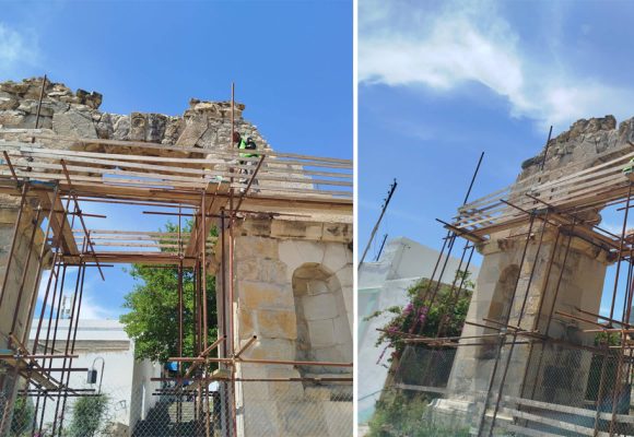 Zaghouan | Travaux de restauration de l’emblématique Arc de Triomphe sud