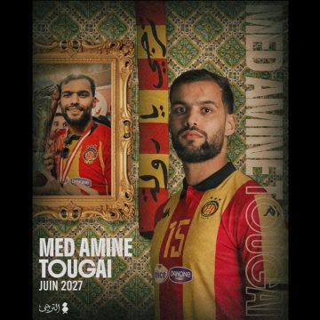Mohamed Amine Tougaï prolonge avec l’Espérance de Tunis jusqu’en 2027