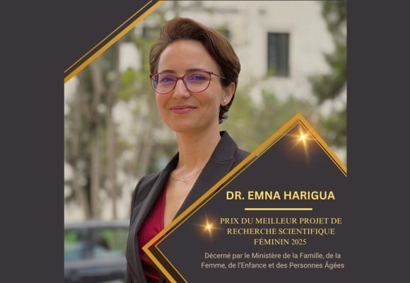 Prix du meilleur projet de recherche scientifique féminin pour Dr Emna Hariga