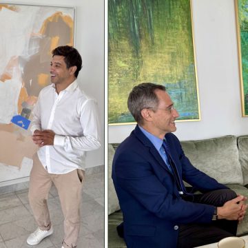 Rencontre de l’ambassadeur Hood avec le réalisateur Majdi Smiri   