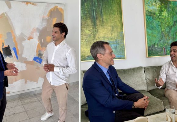 Rencontre de l’ambassadeur Hood avec le réalisateur Majdi Smiri   