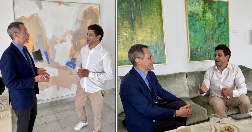 Rencontre de l’ambassadeur Hood avec le réalisateur Majdi Smiri   