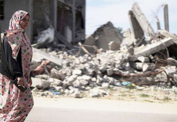 Une mère palestinienne à Gaza
