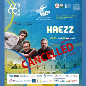 Festival de Sousse | Pas de concert de Haezz en raison de l’annulation du vol Tunisair