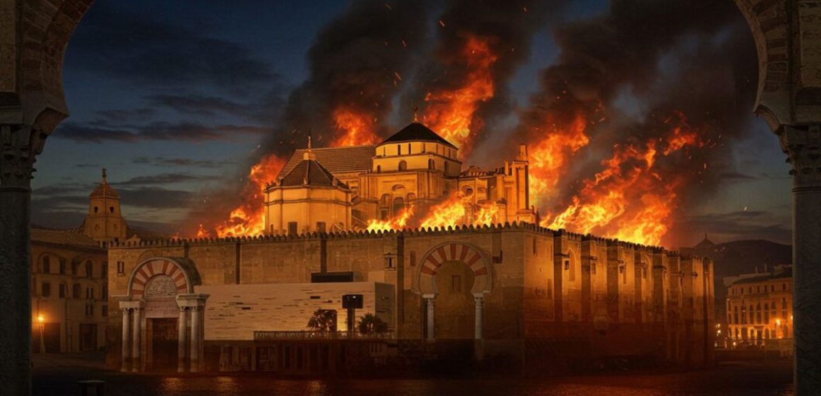 Incendie dans la grande mosquée-cathédrale de Cordoue