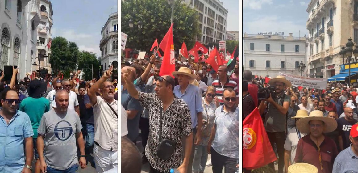 Tunis | Forte mobilisation populaire en solidarité avec l’UGTT   