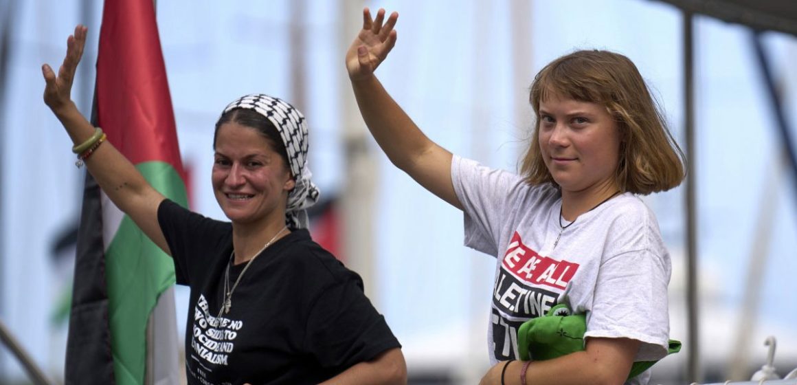 Greta Thunberg au départ de Bizerte | Le monde n’oublie pas Gaza