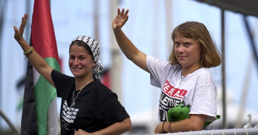 Greta Thunberg au départ de Bizerte | Le monde n’oublie pas Gaza