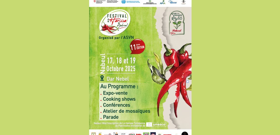 Le Festival de la harissa du 17 au 19 octobre 2025 à Nabeul