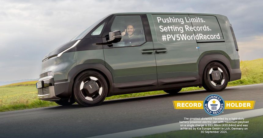 Kia-PV5-Cargo-Record Le Kia PV5 Cargo inscrit au Guinness Worlds Records