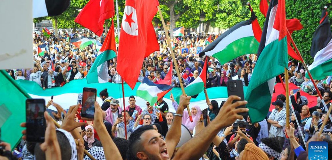 Marche nationale à Tunis pour la fin du blocus contre Gaza
