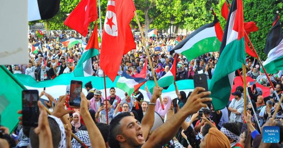 Marche nationale à Tunis pour la fin du blocus contre Gaza