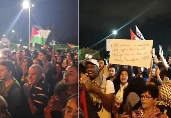 Flottille Soumoud | Solidarité à Tunis : Rassemblement devant l’ambassade américaine