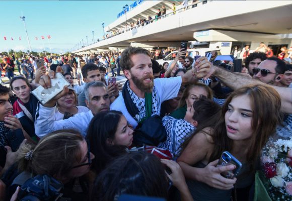 Retour à Tunis des 10 tunisiens de la Flottille Soumoud   