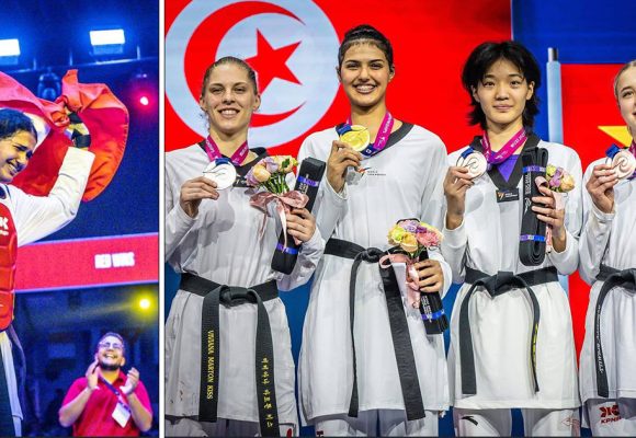 Wafa-Mazghouni-Championne La Tunisienne Wafa Masghouni sacrée championne du monde de taekwondo