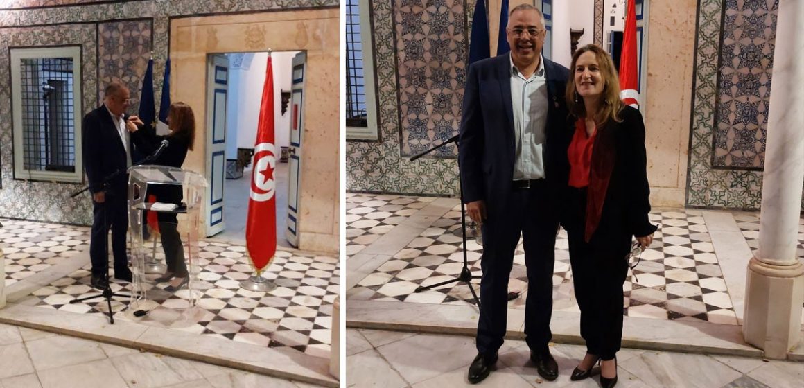 Badreddine-Ouali-Anne-Gueguen Distinction française pour Badreddine Ouali