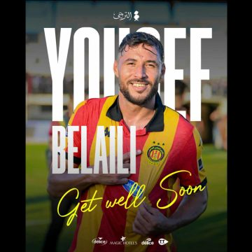 L’Espérance de Tunis dévoile la blessure de Youcef Belaïli