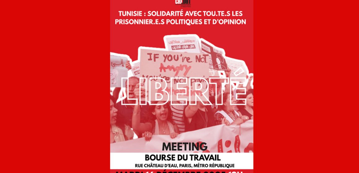 Meeting-opposition-tunisienne-Paris Meeting à Paris en soutien aux prisonniers politiques en Tunisie