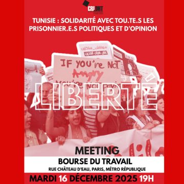 Meeting à Paris en soutien aux prisonniers politiques en Tunisie