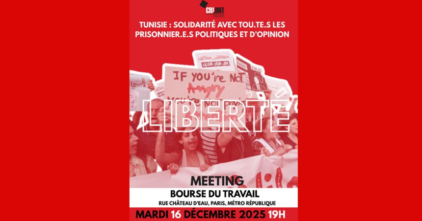 Meeting-opposition-tunisienne-Paris Meeting à Paris en soutien aux prisonniers politiques en Tunisie