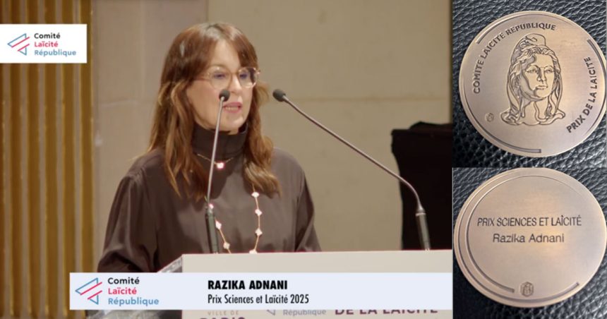 France | Razika Adnani distinguée par le prix Sciences et Laïcité
