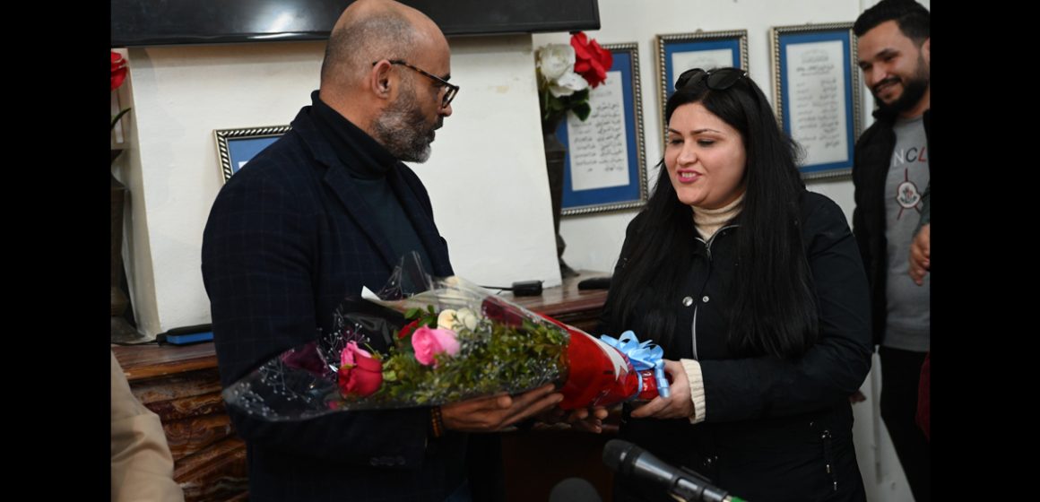 SNJT | Réception en l&rsquo;honneur Chadha Haj Mbarek après sa libération