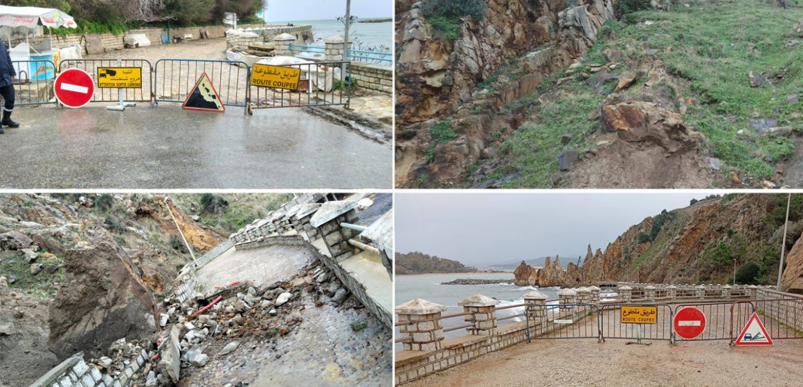 Tabarka | Fermeture préventive de la route touristique suite à un glissement de terrain