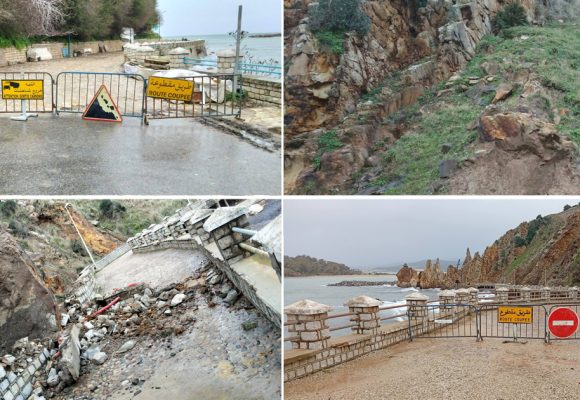 Tabarka | Fermeture préventive de la route touristique suite à un glissement de terrain