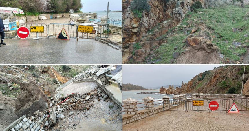 Tabarka | Fermeture préventive de la route touristique suite à un glissement de terrain