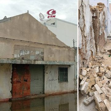 Démolition de vieux bâtiments au centre-ville de Tunis