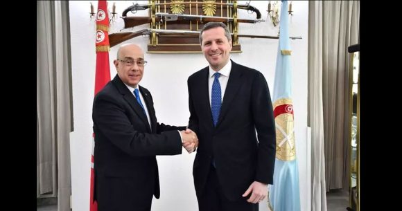 Khaled-Shili-Matteo-Perego-di-Cremnago Réunion à Tunis de la Commission militaire mixte italo-tunisienne