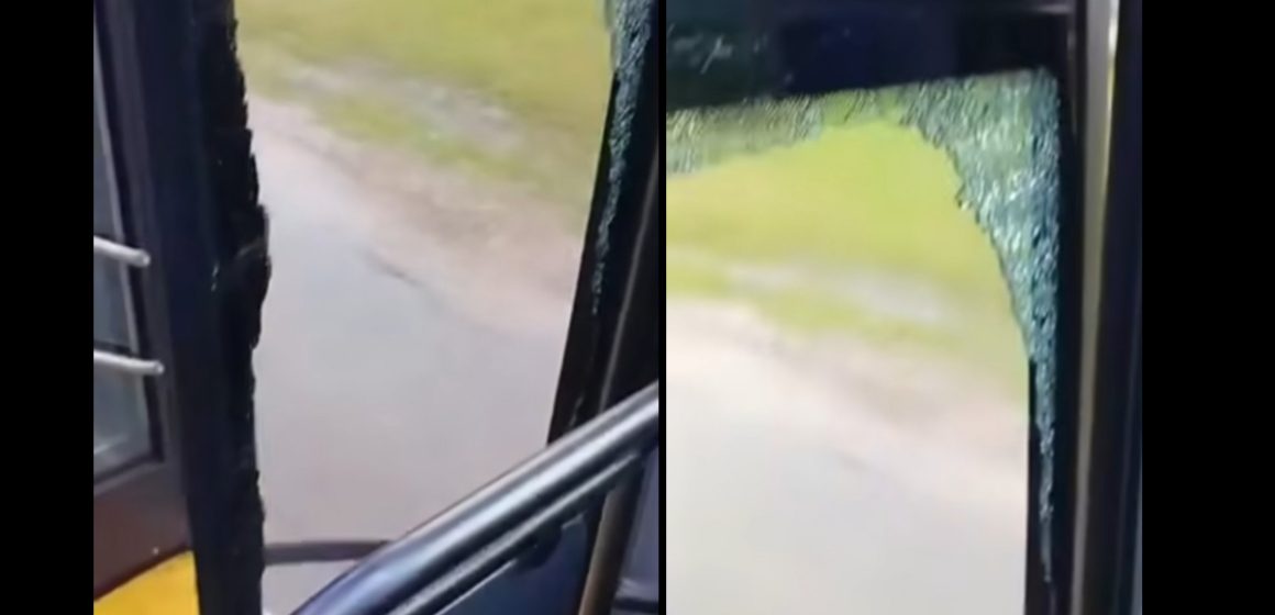 bus vandalisé Nabeul | Un bus neuf visé par des jets de pierres