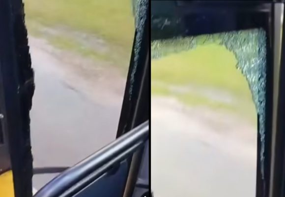 bus vandalisé Nabeul | Un bus neuf visé par des jets de pierres