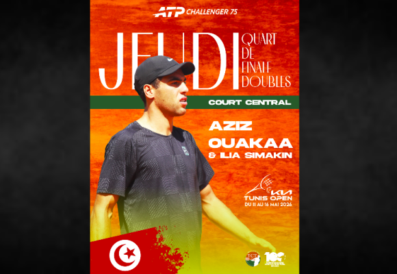 Kia Tunis Open 2026 | Un quart de finale explosif avec Aziz Ouakaa