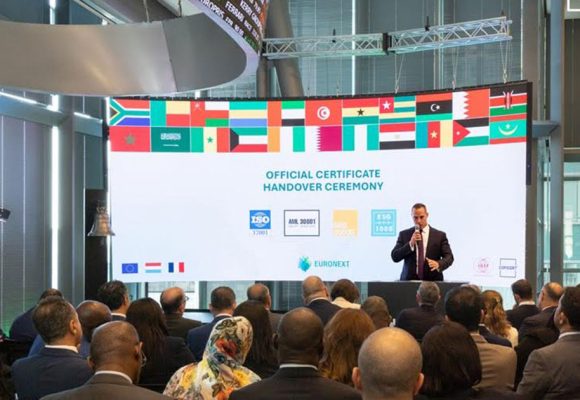 Euronext l Une délégation tunisienne à la cérémonie internationale de certification d’entreprises