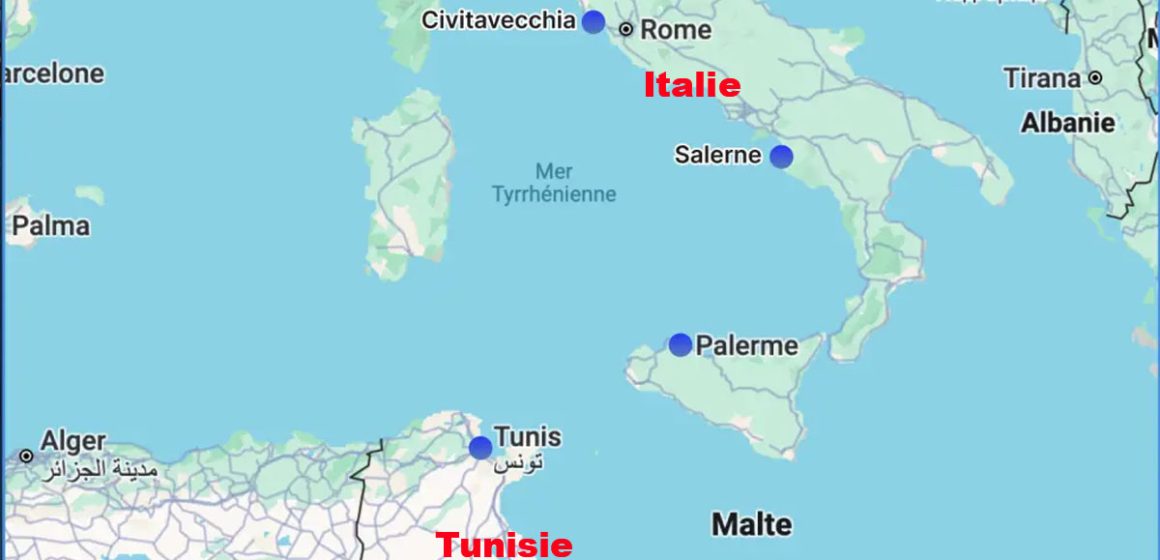 Tunisie-Italie-Carte La Tunisie, site de relocalisation technologique pour les entreprises italiennes