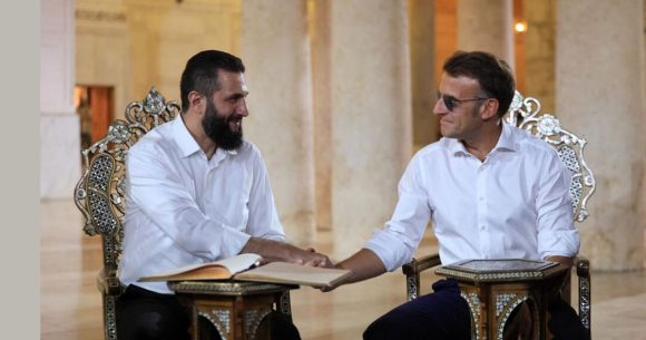 Al-Charaa-Macron-Damas Explosions près de l’hôtel de Macron à Damas