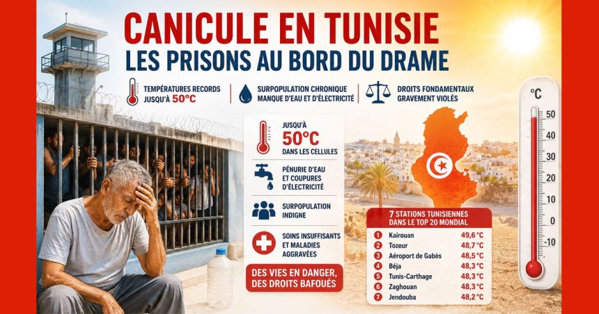 CRLDHT-Prison-Canicule Le CRLDHT alerte sur la situation alarmante dans les prisons tunisiennes