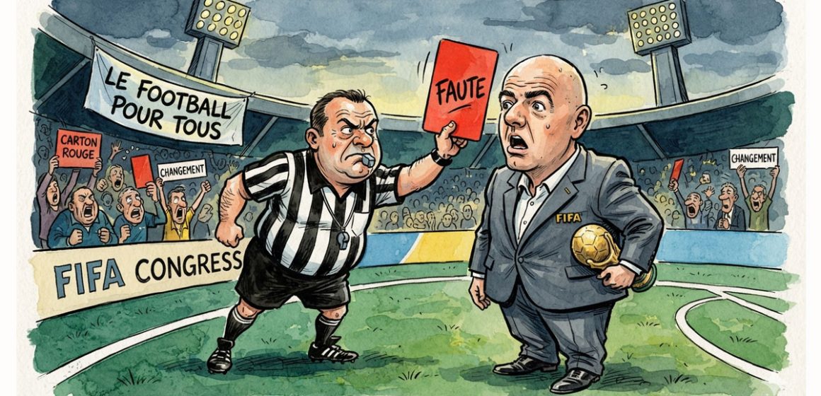 Carton-Rouge-contre-Infantino-IA En dépit des scandales, Infantino tout-puissant et la Fifa se goinfre plus que jamais !