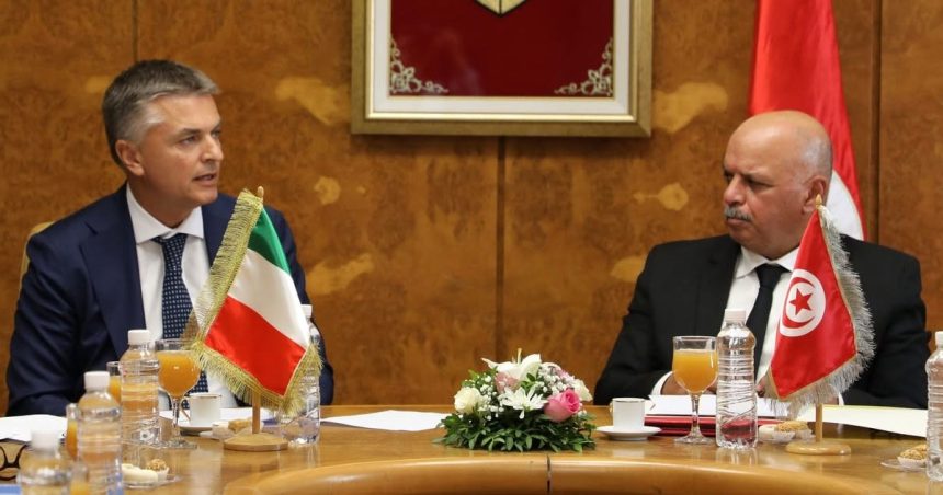 Edoardo-Rixi-Rachid-Amri Vers un renforcement des liaisons de transport entre la Tunisie et l’Italie