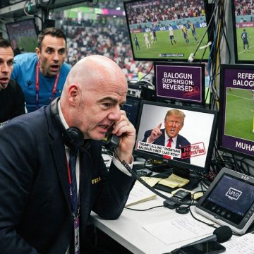 Infantino-Trump-VAR-Affaire-Balogun-Image-IA Affaire Balogun | L’UEFA part en guerre contre la Fifa