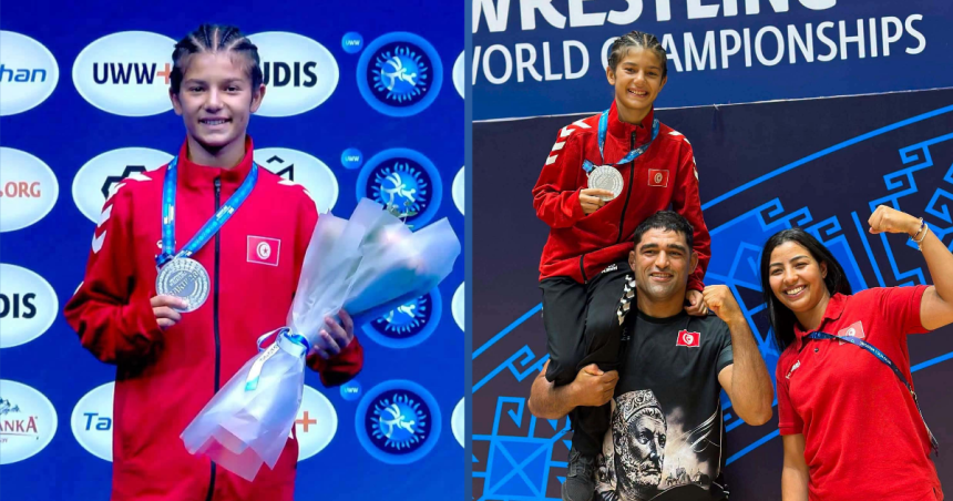 mondial Tasnim Athimni Championnats du monde de lutte | Médaille d’argent pour Tasnim Athimni