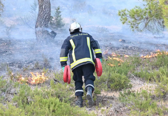 pompier incendie A propos de l’incendie de Jebel Boughanem au Kef (DGPC)