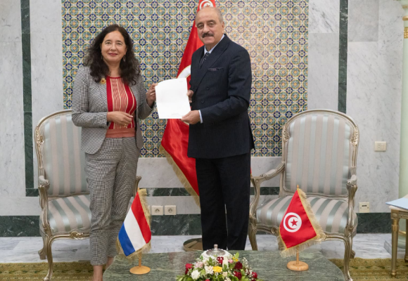Diplomatie | Mohamed Ali Nafti reçoit la nouvelle ambassadrice des Pays-Bas à Tunis