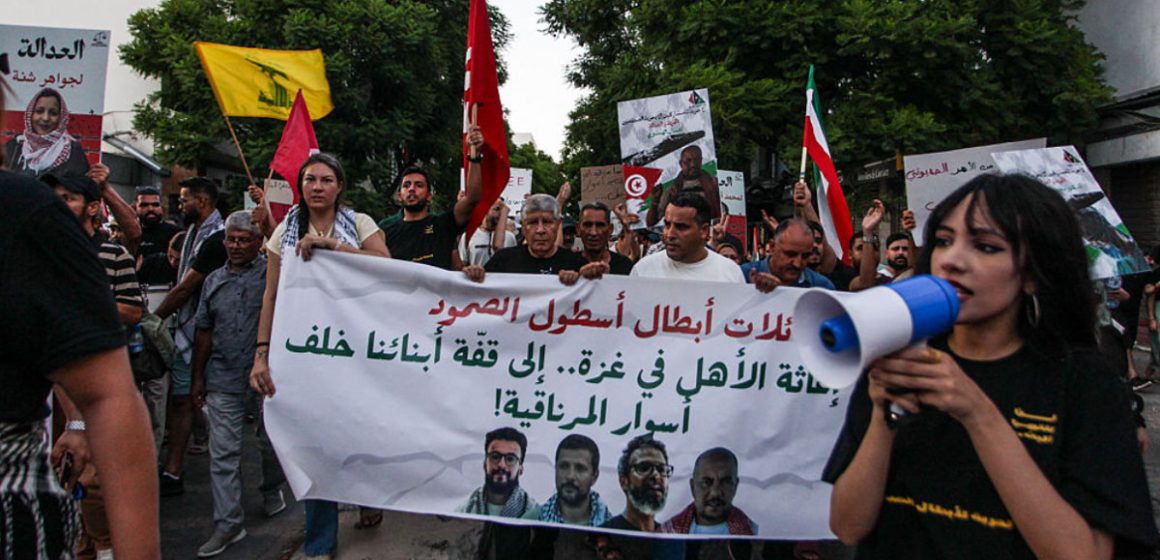 Soutien-militants-Flottille-Soumoud Tunisie | La crise perdure, la colère monte…